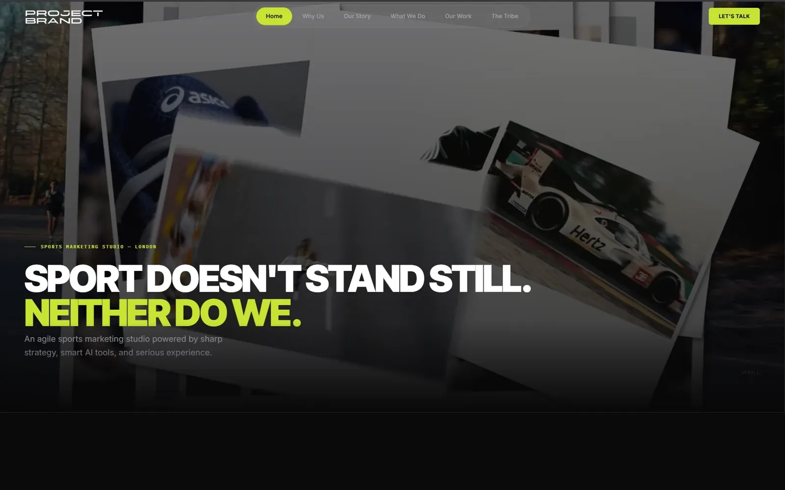 The Project Brand homepage